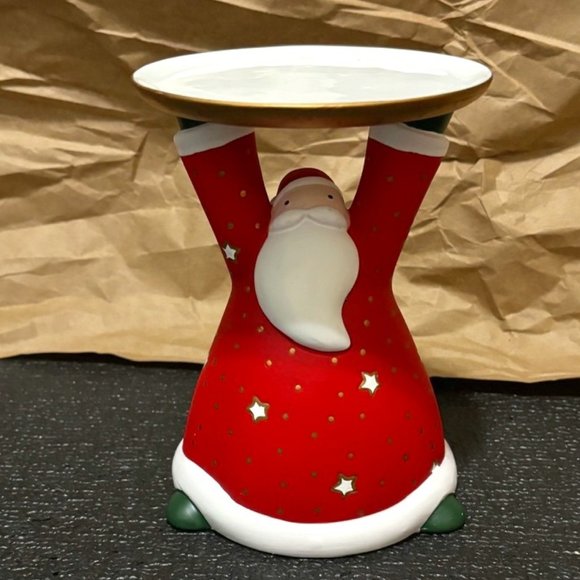 PartyLite Holiday Cheer Santa Claus Pillar Holder - Picture 1 of 9